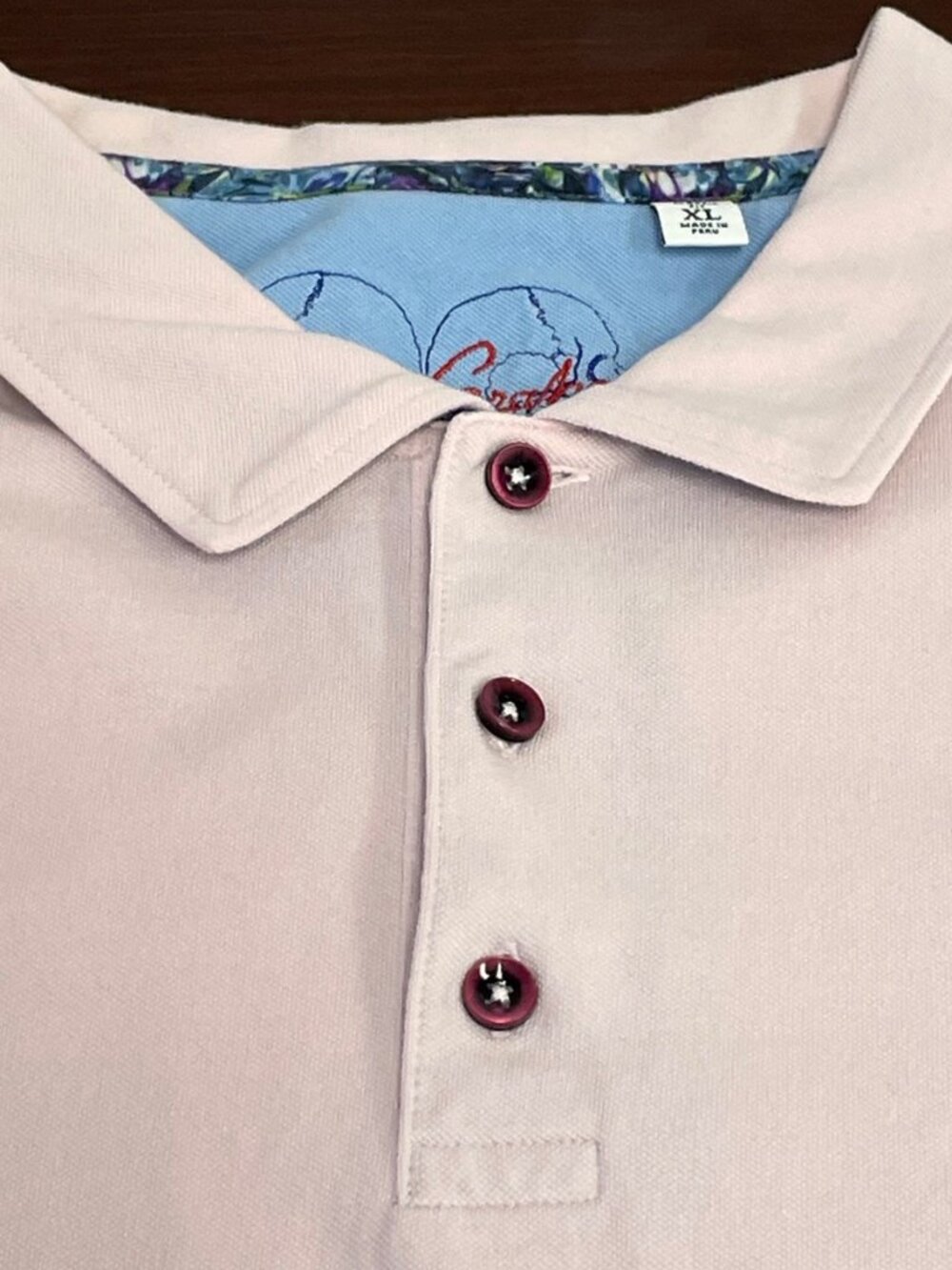Robert Graham Men's Polo Shirt - Pink - Size XL (Classic Fit) - EUC